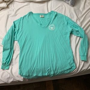 Long sleeve v neck top